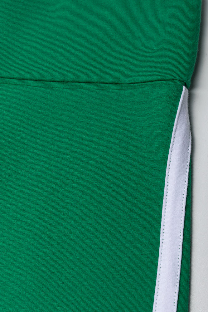 Fold Over Waistband Cycle Shorts Green