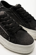 Distressed Denim Sneakers Dark Grey (2)