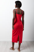 Strappy Bodycon Dress Red (2)