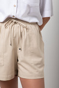 Linen Woven Shorts Natural (4)