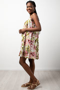 Strappy Fern Print Dress Multi (1)