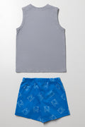 Sonic Sleeveless Pyjamas Blue (2)