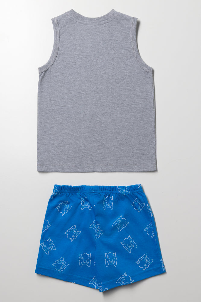 Sonic Sleeveless Pyjamas Blue (2)