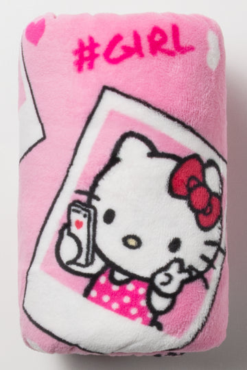 Hello Kitty Throw Pink