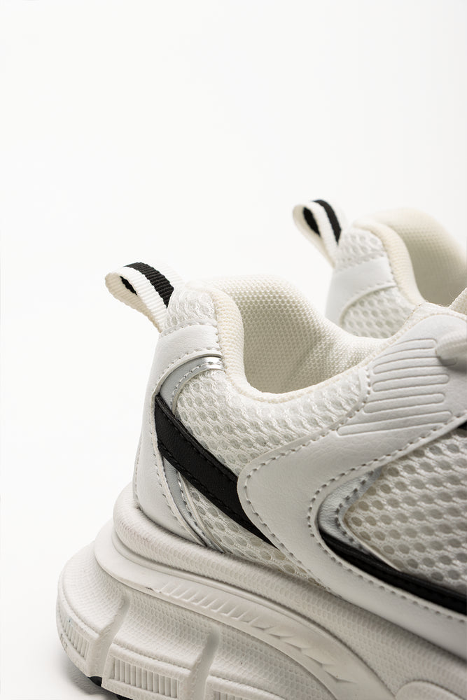 Chunky Mesh Trainers White (3)
