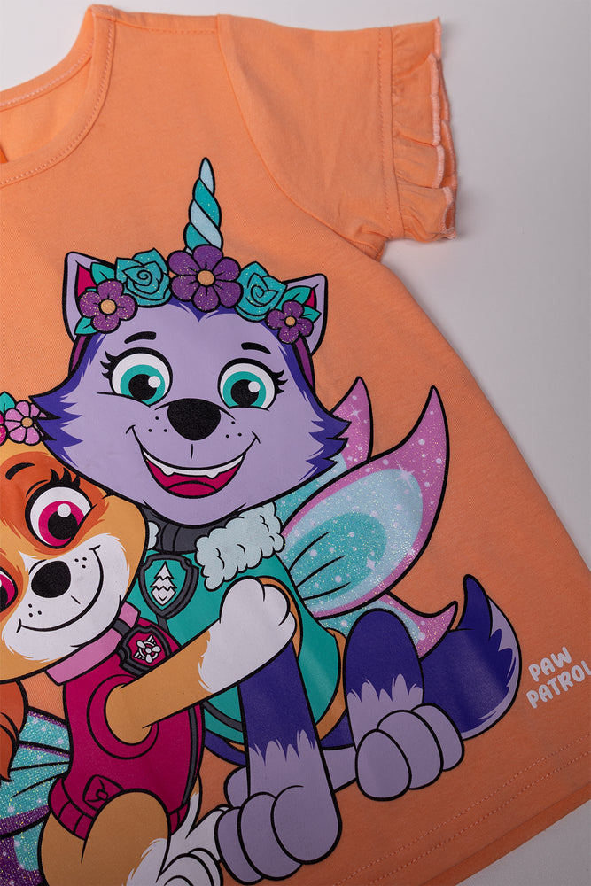 2 Pack Paw Patrol Tops Blue & Peach