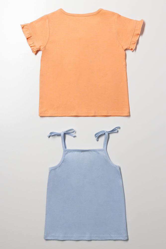 2 Pack Paw Patrol Tops Blue & Peach (3)