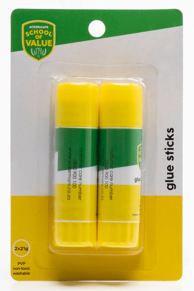 2 Pack Clear Glue Stick 21g