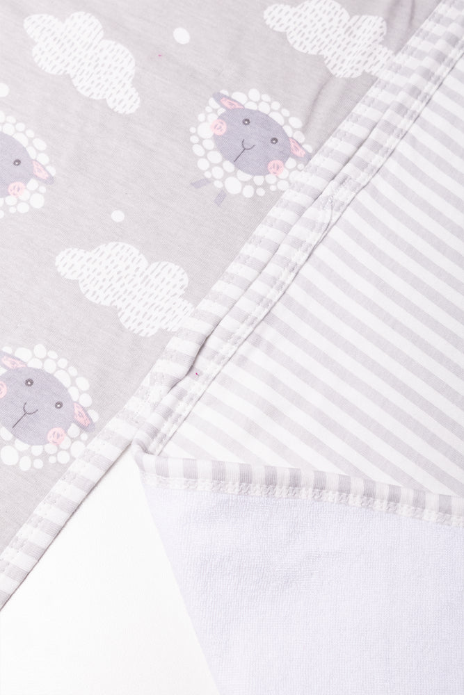 2 Pack Wide Burp Cloths Grey