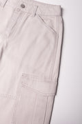 Denim Contrast Cargo Pants Light Grey (1)