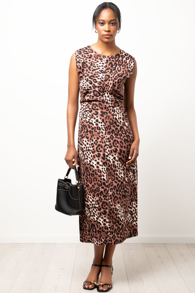Animal Print Dress Brown