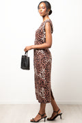 Animal Print Dress Brown (1)