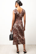 Animal Print Dress Brown (2)