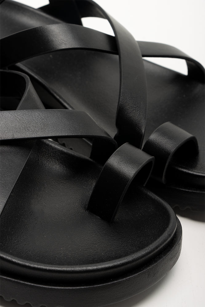 Strappy Sandals Black (2)