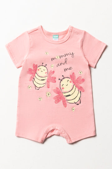 Bees Romper Pink
