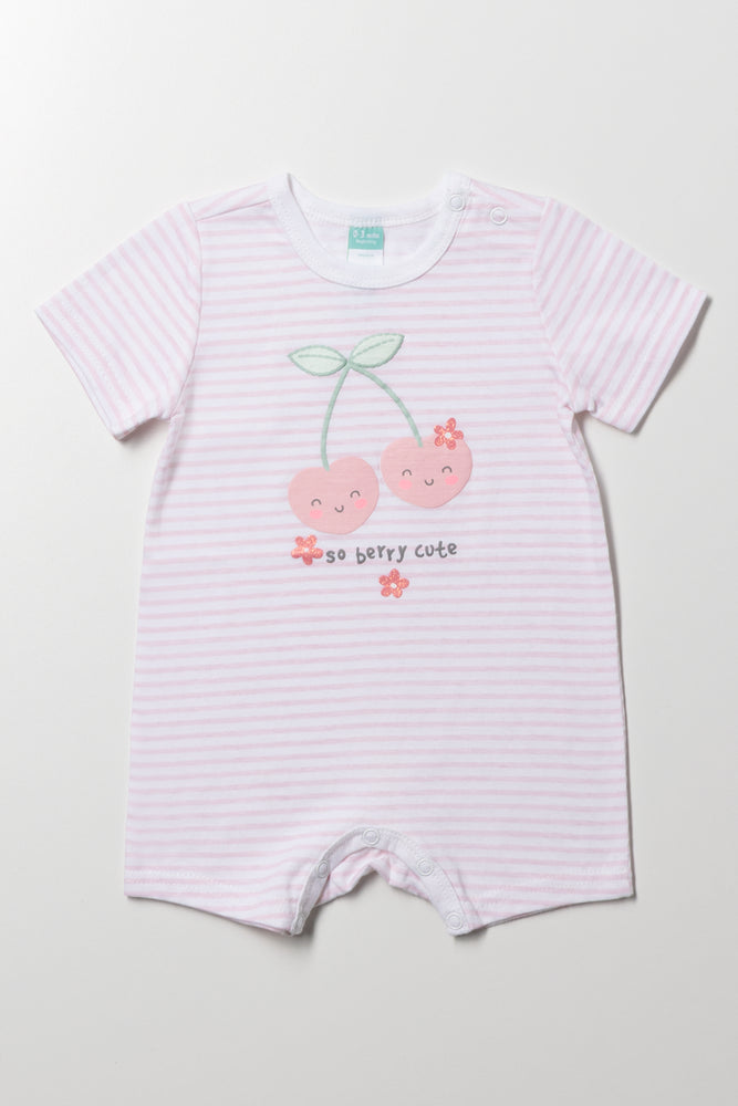 Cherry Romper Pink