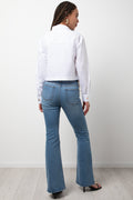 Cropped Shirt with Pockets White (2)