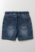 Pull On Denim Shorts Blue (2)