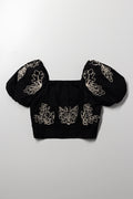 Puff Sleeve Top Black