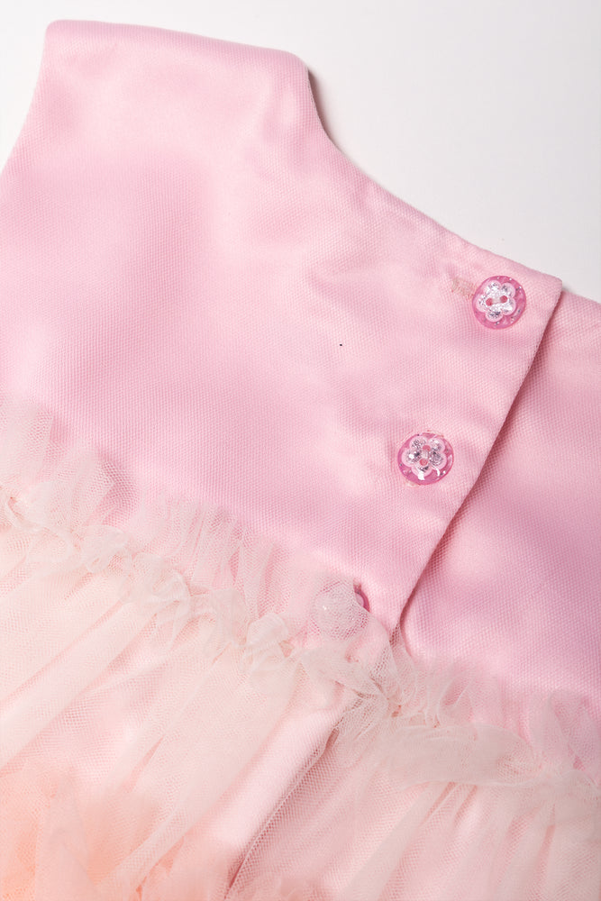 Tiered Mesh Dress Pink (2)