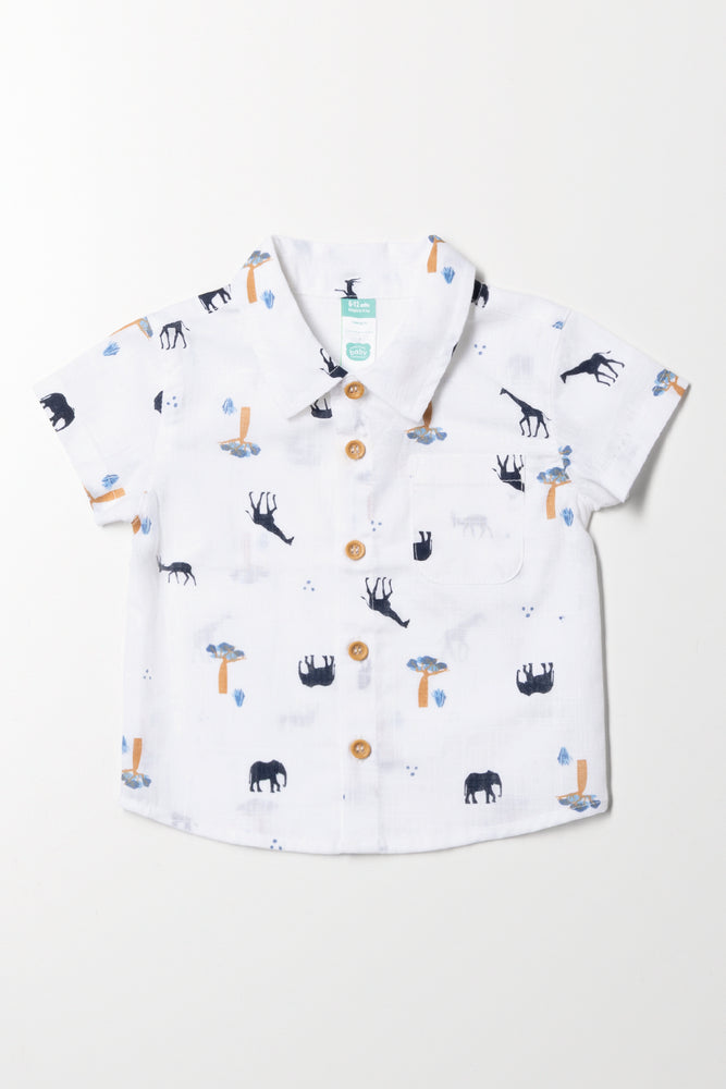 Safari Printed Shirt White