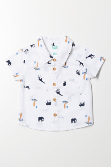 Safari Printed Shirt White