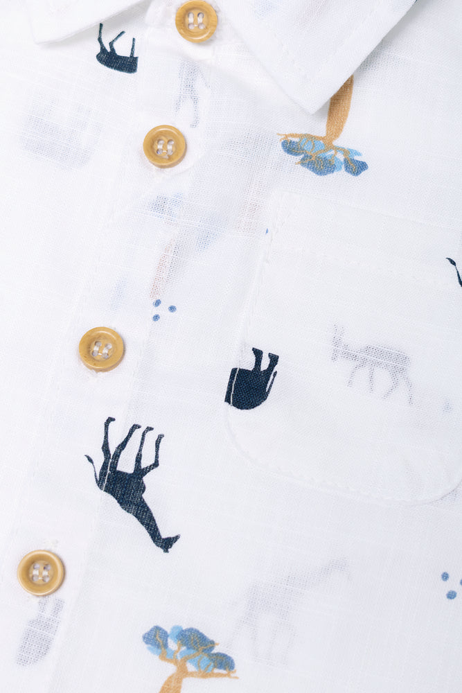 Safari Printed Shirt White