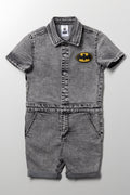 Batman Denim Boiler Suit Charcoal