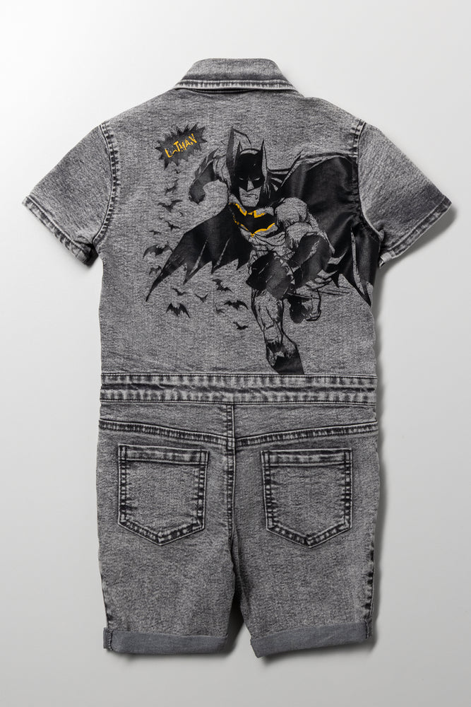 Batman Denim Boiler Suit Charcoal (2)