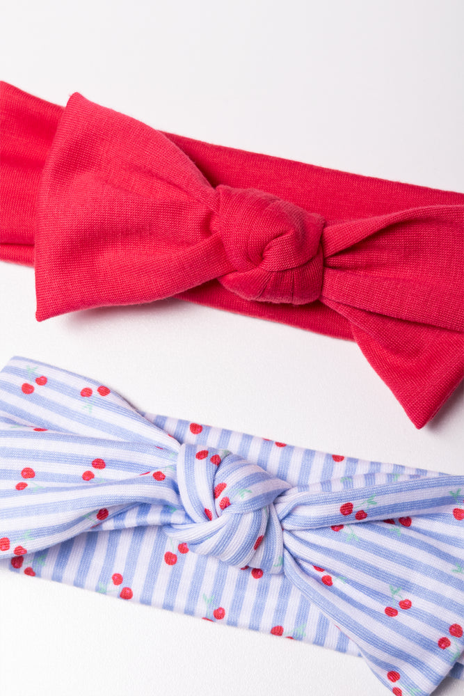 2 Pack Headbands Red And Blue