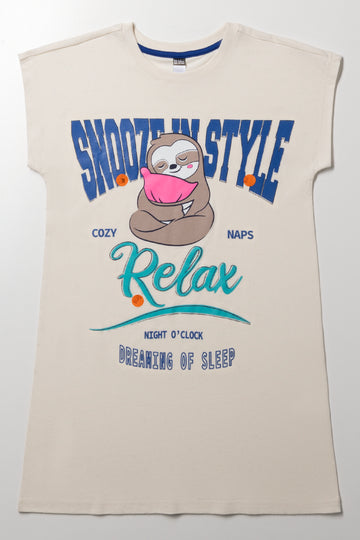 Snooze In Style Sleepshirt White