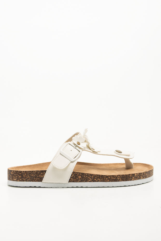 Daisy Sandals White
