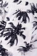 Palm Print Swim Shorts Black & White (1)