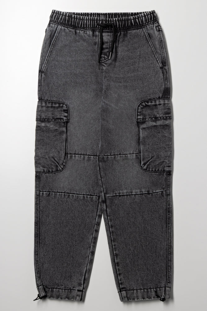 Cargo Denim Jeans Grey