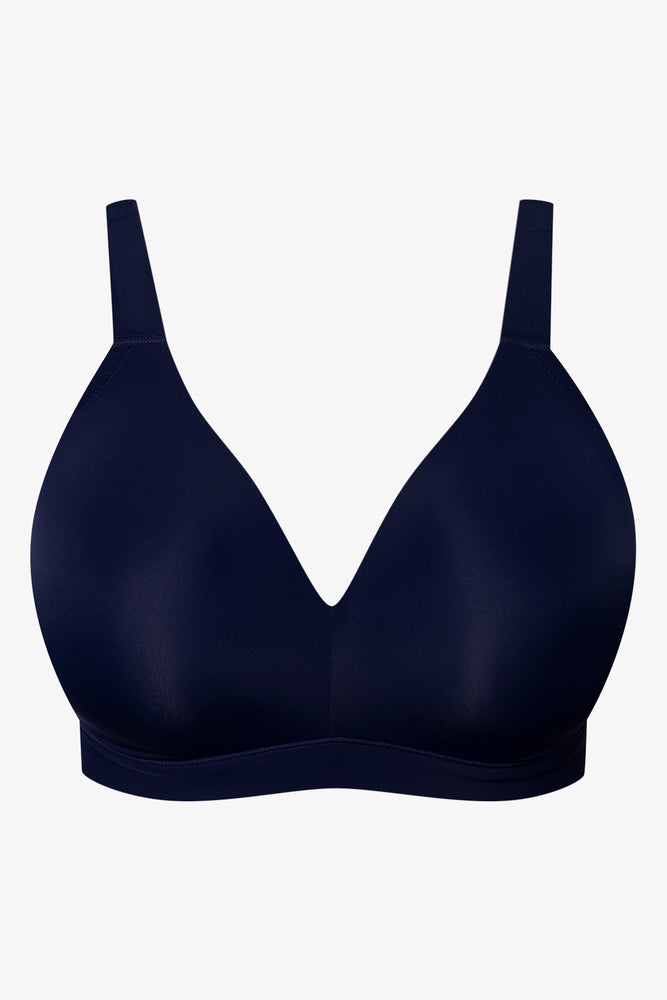2 Pack Padded Wire Free Bras Navy And Light Blue (2)