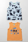 2 Pack Vests Blue And Orange