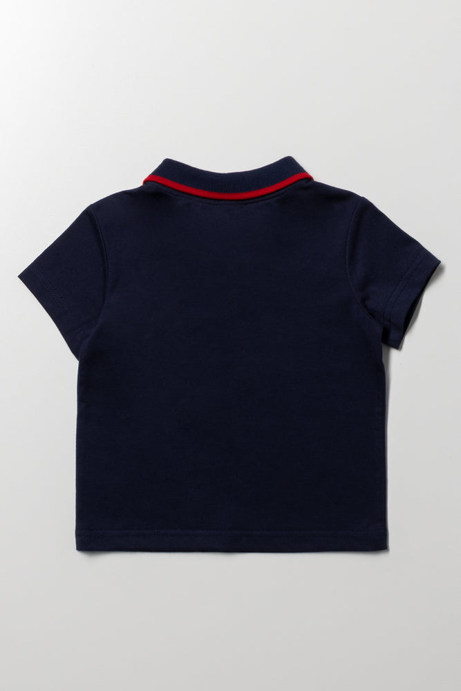 Embroidered Cars Golfer Navy (2)