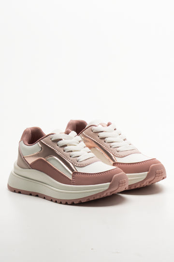 Metallic Trim Trainers Pink