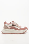 Metallic Trim Trainers Pink (1)