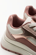 Metallic Trim Trainers Pink (3)