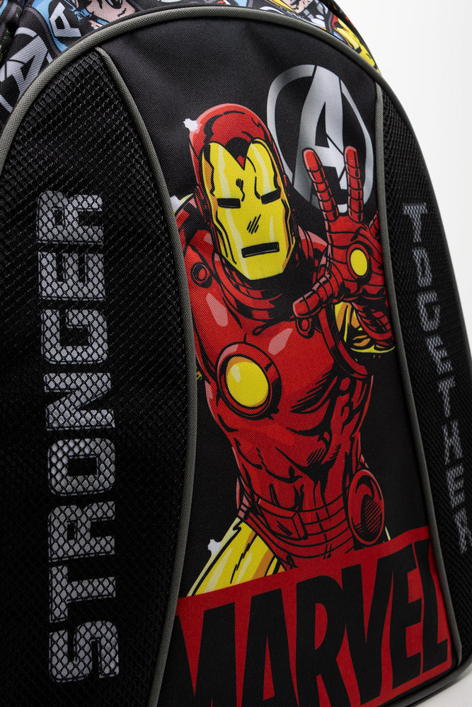 Marvel Double Zip Backpack Black (3)