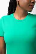 Tiered T-Shirt Dress Mint Green (3)