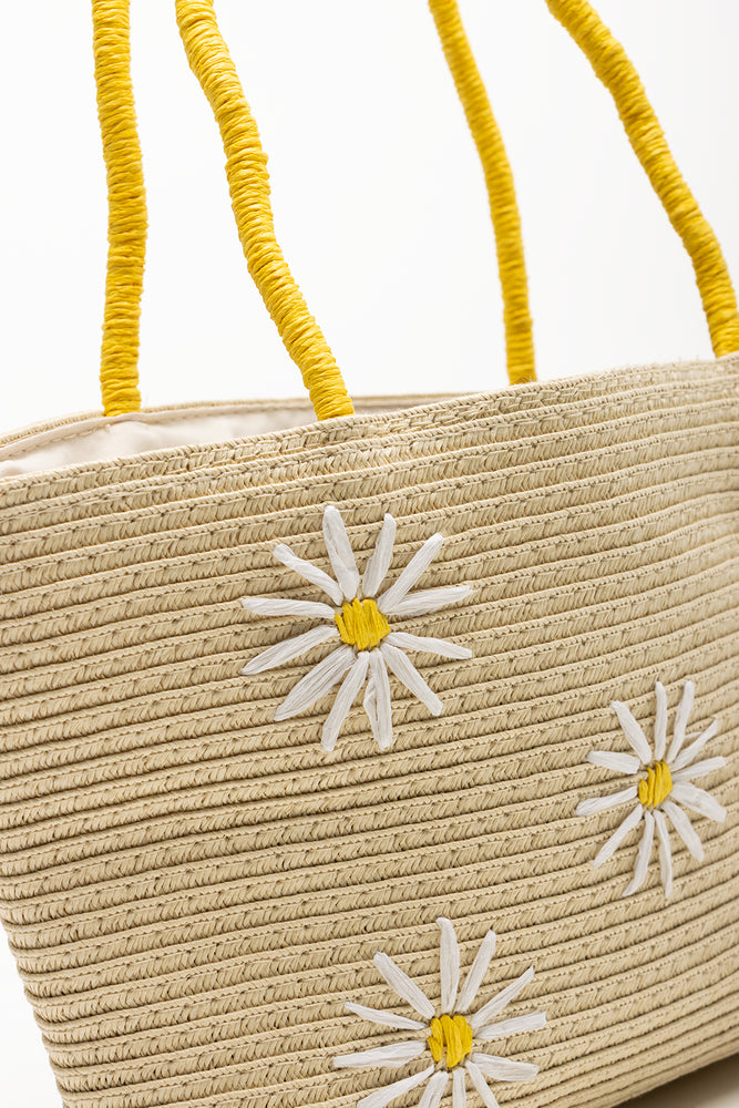 Flower Print Bag Oatmeal (3)