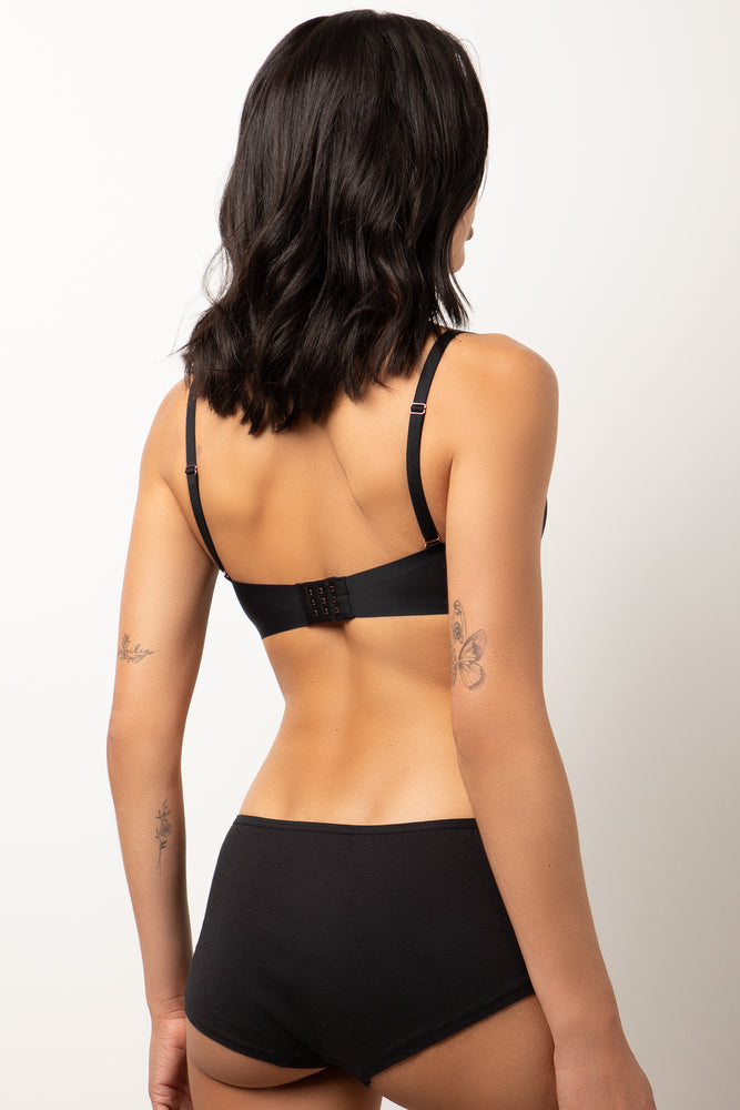 3 Pack Cotton Boyleg Panties Black (3)