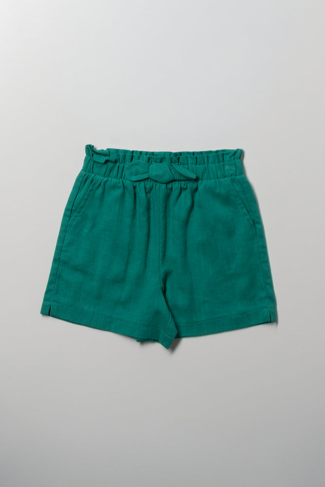 Linen Shorts Green