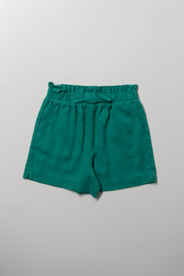 Linen Shorts Green