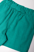 Linen Shorts Green (1)