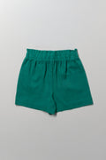 Linen Shorts Green (3)