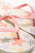 Floral Flip Flops Peach (2)