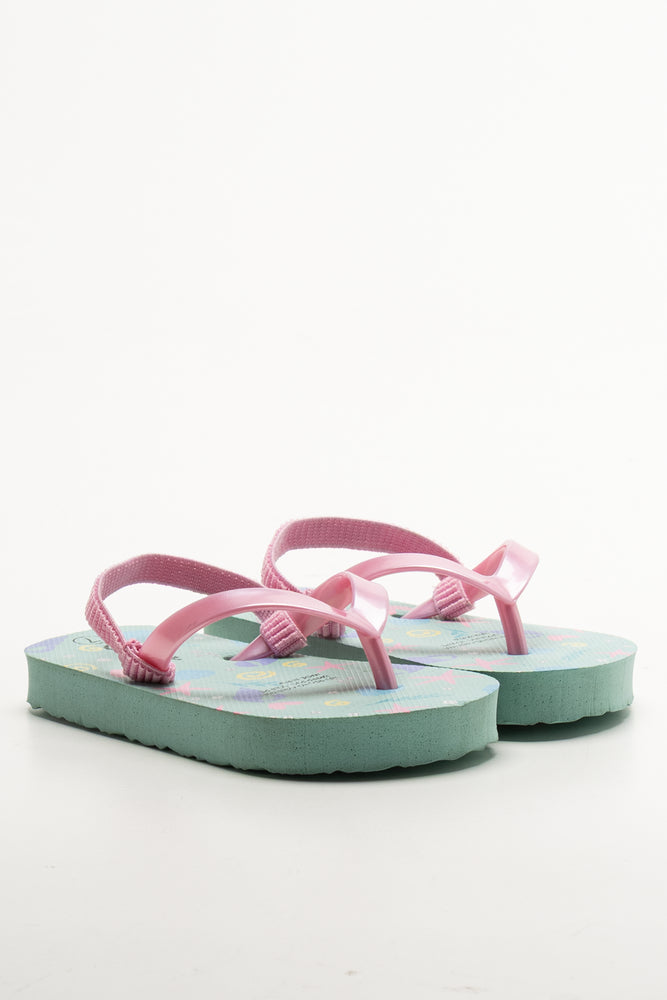 Sea Shell Flips Flops Light Blue